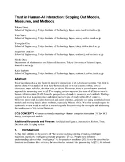 Trust in Human-AI Interaction: Scoping Out Models, Measures, and Methods
