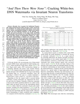 Cracking White-box DNN Watermarks via Invariant Neuron Transforms