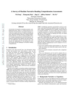 A Survey of Machine Narrative Reading Comprehension Assessments