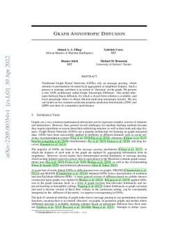 Graph Anisotropic Diffusion