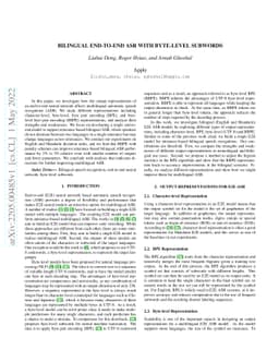 Bilingual End-to-End ASR with Byte-Level Subwords