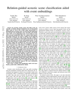 Relation-guided acoustic scene classification aided with event
  embeddings