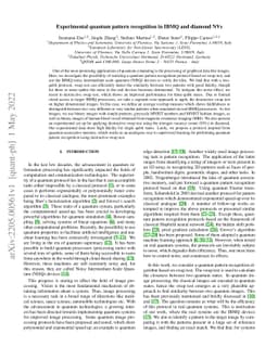 Experimental quantum pattern recognition in IBMQ and diamond NVs