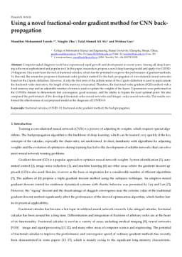 Using a novel fractional-order gradient method for CNN back-propagation