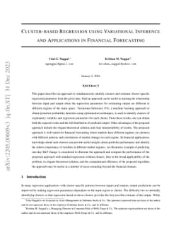 Cluster-based Regression using Variational Inference and Applications in
  Financial Forecasting
