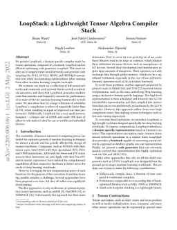 LoopStack: a Lightweight Tensor Algebra Compiler Stack