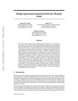 Design equivariant neural networks for 3D point cloud
