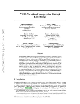 VICE: Variational Interpretable Concept Embeddings