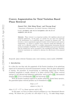 Convex Augmentation for Total Variation Based Phase Retrieval