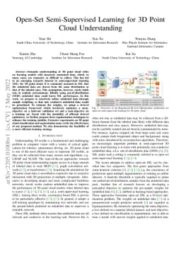 Open-Set Semi-Supervised Learning for 3D Point Cloud Understanding