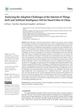 Analyzing the Adoption Challenges of the Internet of Things (IoT) and
  Artificial Intelligence (AI) for Smart Cities in China