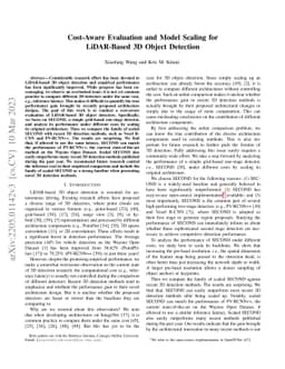Cost-Aware Evaluation and Model Scaling for LiDAR-Based 3D Object
  Detection