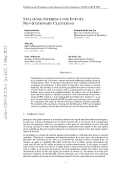 Streaming Inference for Infinite Non-Stationary Clustering