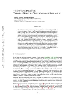 Triangular Dropout: Variable Network Width without Retraining