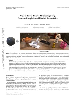 Physics-Based Inverse Rendering using Combined Implicit and Explicit
  Geometries
