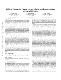 RLFlow: Optimising Neural Network Subgraph Transformation with World
  Models