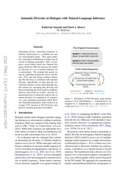 Semantic Diversity in Dialogue with Natural Language Inference