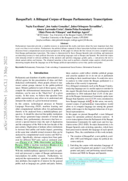 BasqueParl: A Bilingual Corpus of Basque Parliamentary Transcriptions