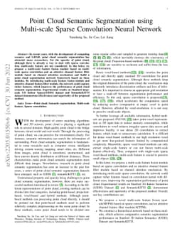 Point Cloud Semantic Segmentation using Multi Scale Sparse Convolution
  Neural Network