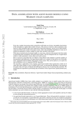 Data assimilation with agent-based models using Markov chain sampling