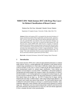 MIRST-DM: Multi-Instance RST with Drop-Max Layer for Robust
  Classification of Breast Cancer