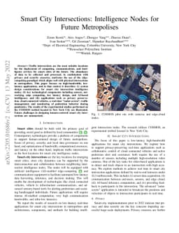 Smart City Intersections: Intelligence Nodes for Future Metropolises