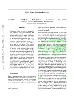Bézier Curve Gaussian Processes