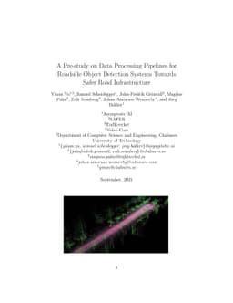 A Pre-study on Data Processing Pipelines for Roadside Object Detection
  Systems Towards Safer Road Infrastructure
