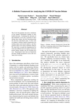 A Holistic Framework for Analyzing the COVID-19 Vaccine Debate