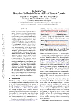 Go Back in Time: Generating Flashbacks in Stories with Event Temporal
  Prompts