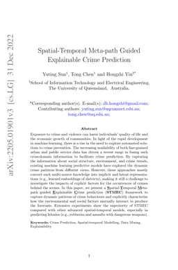 Spatial-Temporal Meta-path Guided Explainable Crime Prediction