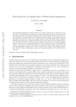 Total positivity of copulas from a Markov kernel perspective