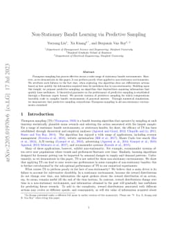 Non-Stationary Bandit Learning via Predictive Sampling