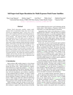 Self-Supervised Super-Resolution for Multi-Exposure Push-Frame
  Satellites