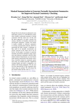 Masked Summarization to Generate Factually Inconsistent Summaries for
  Improved Factual Consistency Checking