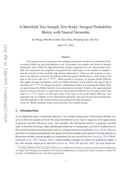 A Manifold Two-Sample Test Study: Integral Probability Metric with
  Neural Networks