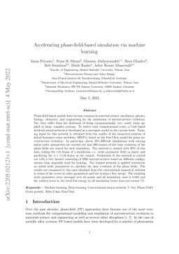 Accelerating phase-field-based simulation via machine learning