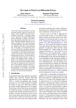 The Limits of Word Level Differential Privacy