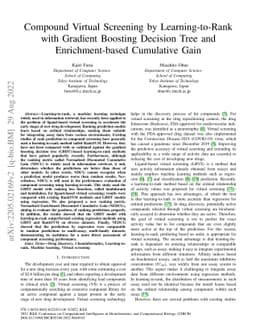 Compound virtual screening by learning-to-rank with gradient boosting
  decision tree and enrichment-based cumulative gain