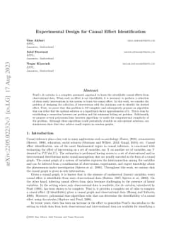 Experimental Design for Causal Effect Identification