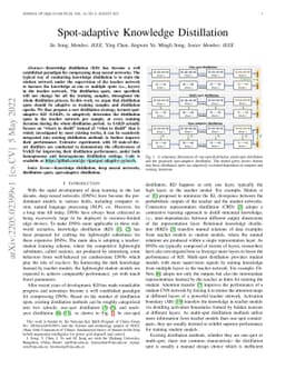 Spot-adaptive Knowledge Distillation