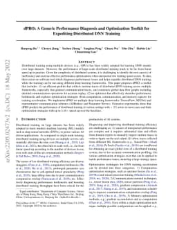 dPRO: A Generic Profiling and Optimization System for Expediting
  Distributed DNN Training