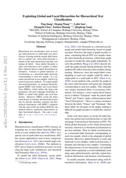 Exploiting Global and Local Hierarchies for Hierarchical Text
  Classification