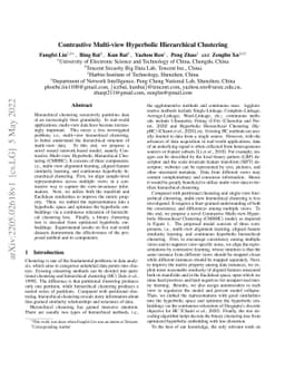 Contrastive Multi-view Hyperbolic Hierarchical Clustering
