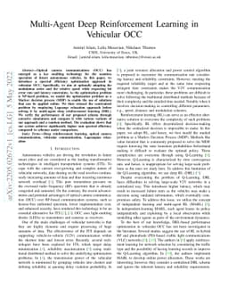 Multi-Agent Deep Reinforcement Learning in Vehicular OCC