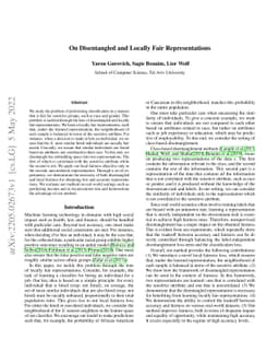On Disentangled and Locally Fair Representations