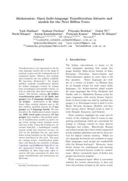 Aksharantar: Open Indic-language Transliteration datasets and models for
  the Next Billion Users