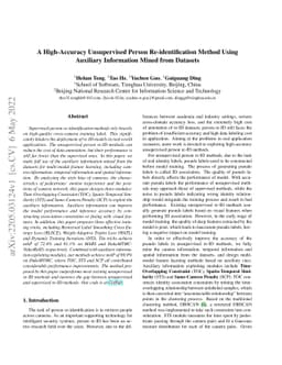 A High-Accuracy Unsupervised Person Re-identification Method Using
  Auxiliary Information Mined from Datasets