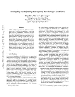 Investigating and Explaining the Frequency Bias in Image Classification