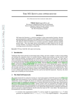 The NT-Xent loss upper bound